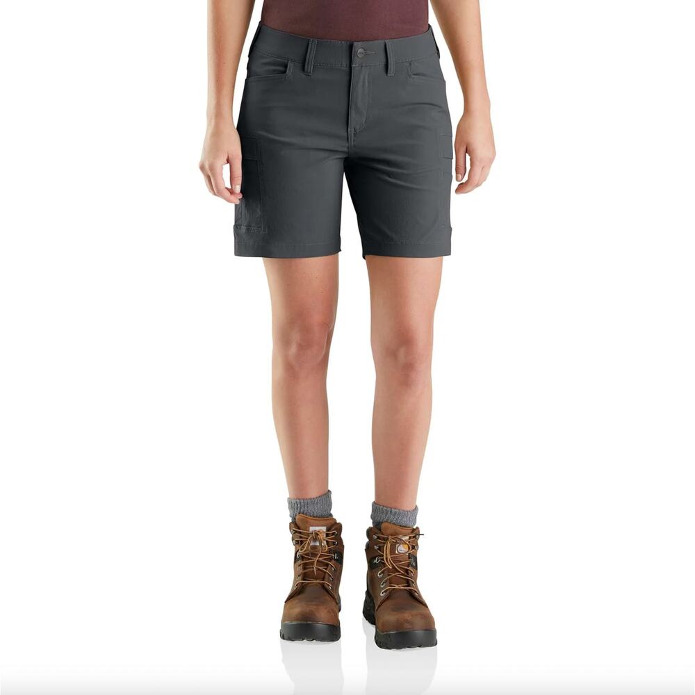 Carhartt Women's Straight Fit Force Madden Cargo Shorts 10 Charcoal Gray - Picture 9 of 9
